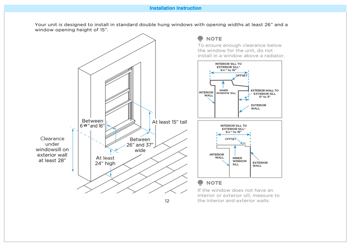 Window requirements diagram